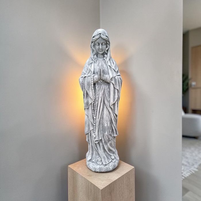 Statuie din beton Fecioara Maria (76 cm, 28 kg) – Statuetă religioasă grădină / exterior, Nouă