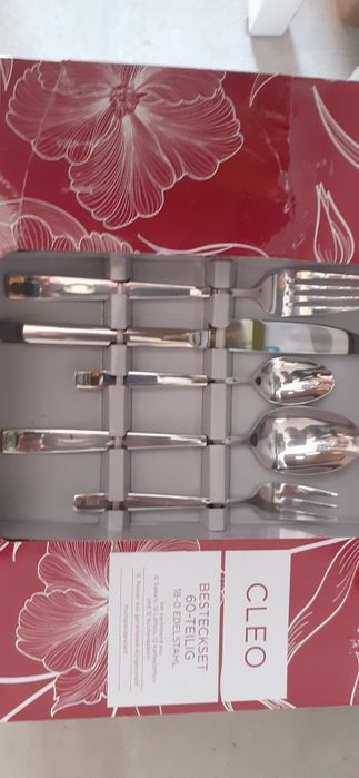 Комплект прибори за хранене CLEO от 60 части от неръждаема стомана