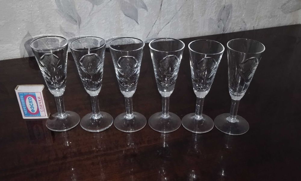Рюмки 6 шт. Стекло. Новые.