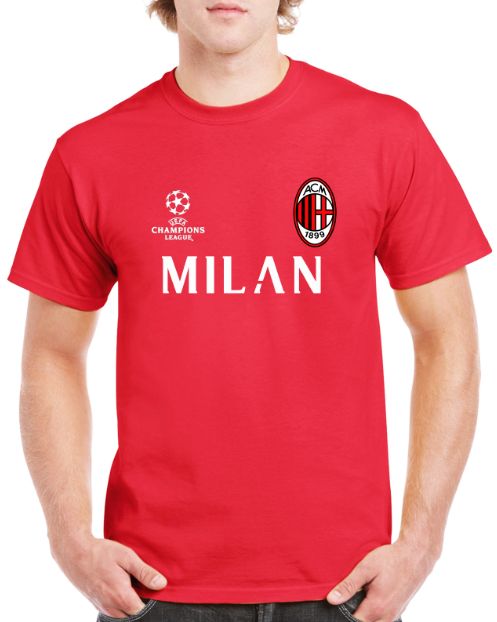 Фен Тениска на Милан с Ваше Име и Номер!Футболна тениска AC MILAN!