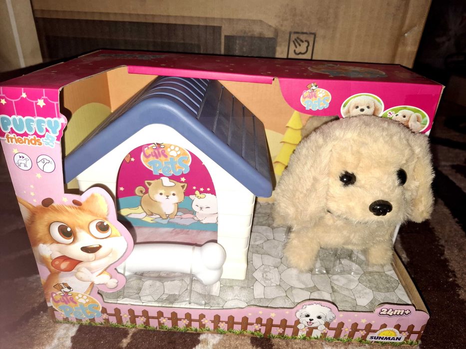 Jucărie interactivă de pluș, căsuță inclusă, 24m+,Nouă