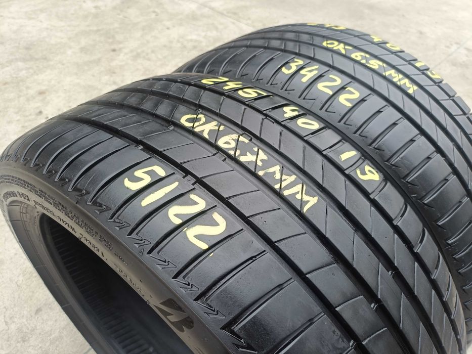Doua anvelope vara 245 40 19 bridgestone turanza T005 dot 2022