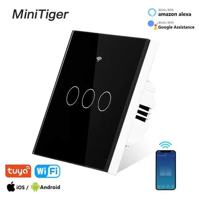 Smart Switch Intrerupator Touch comanda WiFi