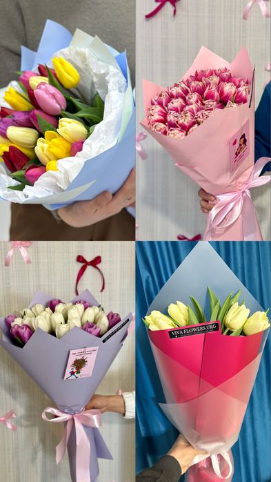 Тюльпаны 8 марта букеты из тюльпанов