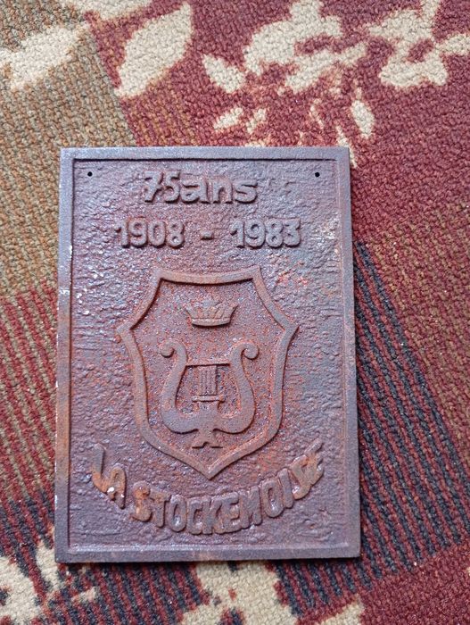 Placa/Blazon metalic comemorativ 1908-1983