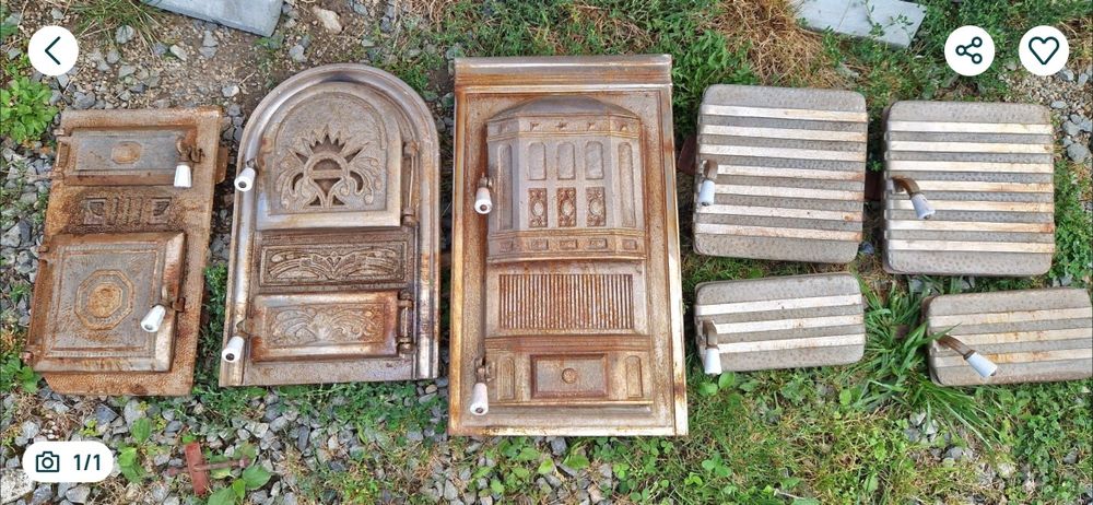 Uși vintage teracote
