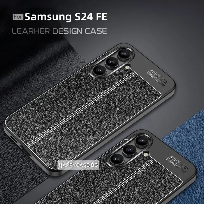 AUTOFOCUS кейс гръб кожена шарка за Samsung Galaxy S25 S24 S23 / Ultra / FE