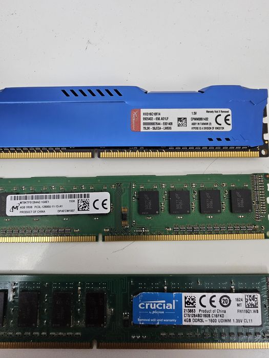 Placute ram DDR3 lot 4gb 1600mhz