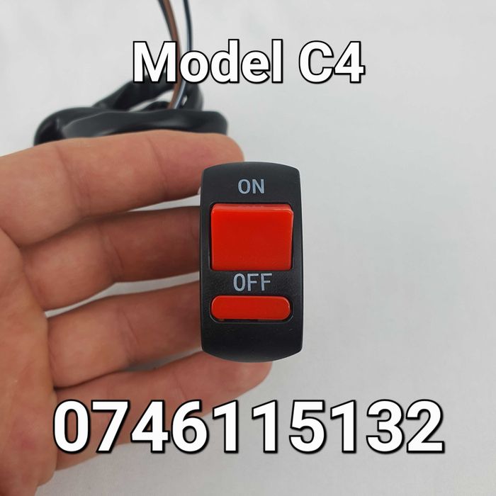 Motocicleta Moto ATV-Buton on/off intrerupator-Comutator-Lumini-Nou-C4