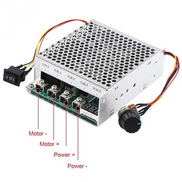PWM 60A variator turatie DC10-55 schimba sens, are ventilator! Nou!