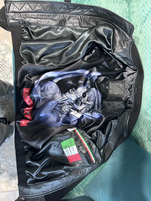 Geacă Philipp Plein Originală din Piele Naturală – Limited Edition – Made in Italy – Mărimea S – Nouă
