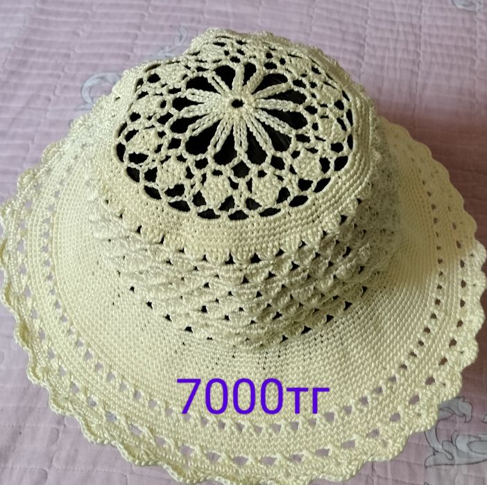 Летняя шляпа вязанная