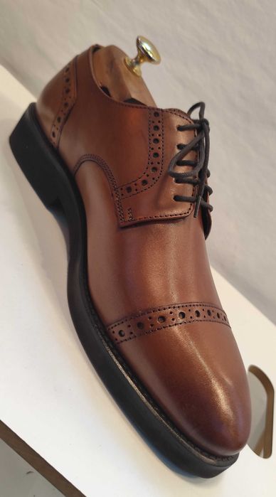 Pantofi derby 42 42.5 piele naturala Cortefiel NOI piele naturala