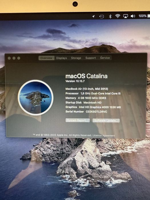 MacBook Air A1466 Mid 2012