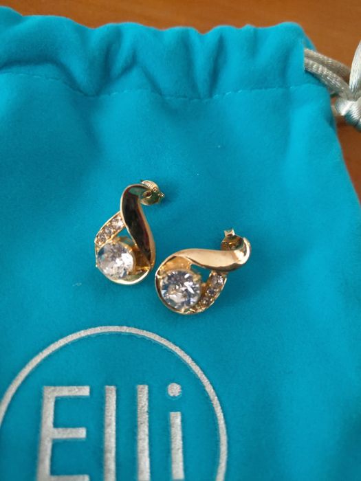 Позлатени обеци сребро 925