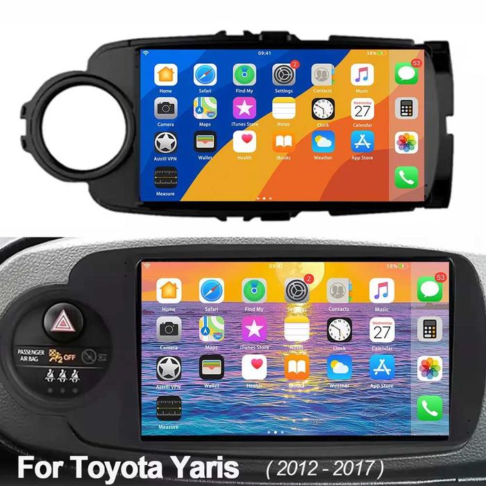 Мултимедия за Toyota Yaris Android Навигация Двоен дин плеър Yaris