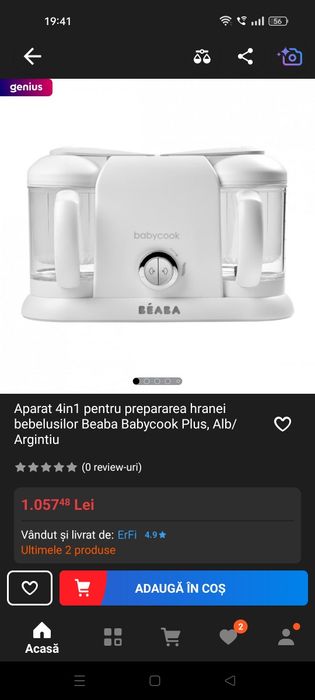 Aparat de gătit cu aburi Beaba babycook