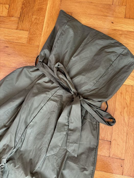 Дамски летен гащеризон в тъмно зелено LBD