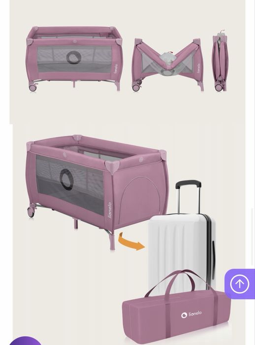 Patut bebelusi pliant roz impecabil