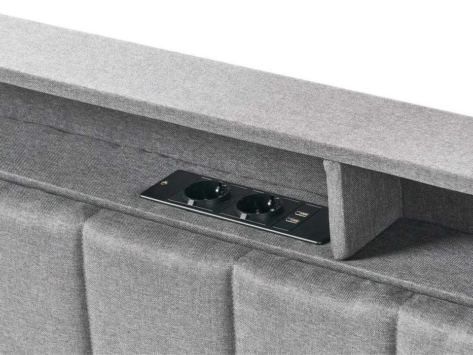 Pat LED cu spatiu de depozitare si porturi USB. 160x200