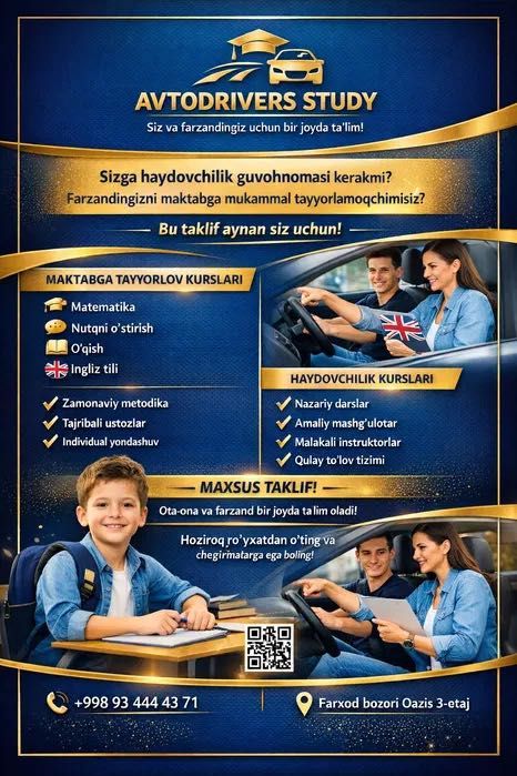 Bolajonlarimiz uchun maktabga tayyorlov kurslarimiz (pochemuchka)