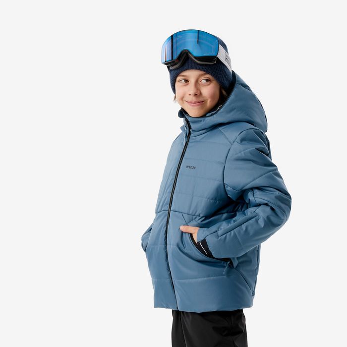 Geacă călduroasă schi 100 Warm Albastru - produs resigilat Decathlon