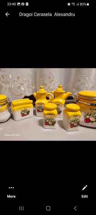 Set complect recipiente ceramica de bucătărie