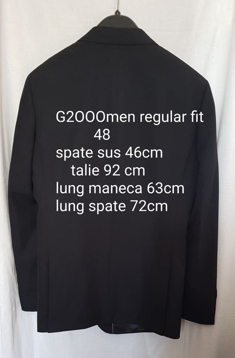 Sacou  negru bărbați 48