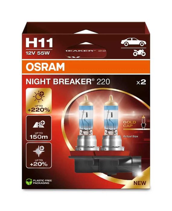 НОВО: Автомобилни крушки OSRAM NIGHT BREAKER 220% - H4/H7/H11