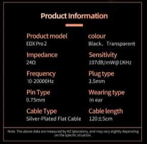 Новые запечатанные проводные наушники KZ EDX PRO 2 HI-FI версия TYPE-C