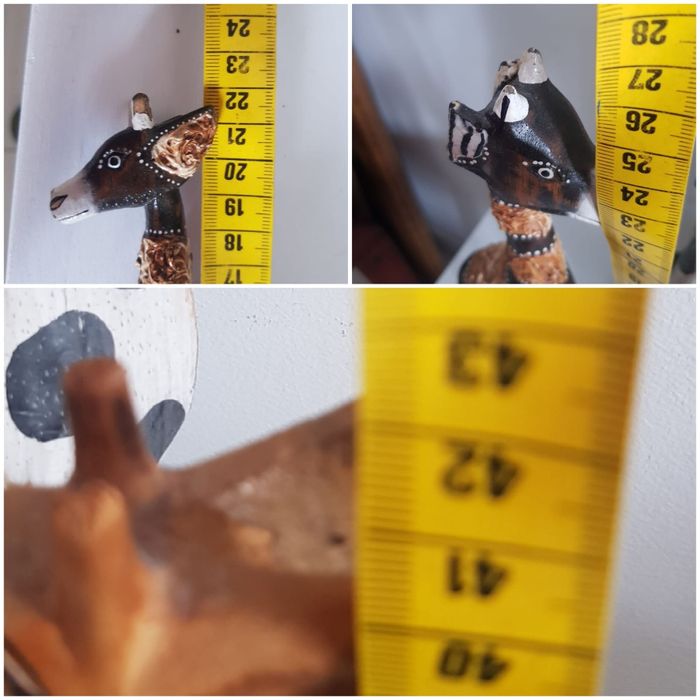 Set 4  girafe din lemn