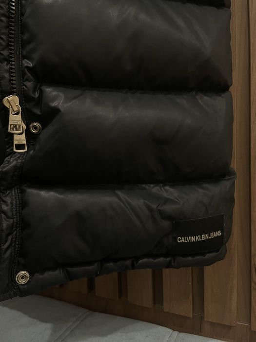 Модный пуховик макси длины Calvin klein