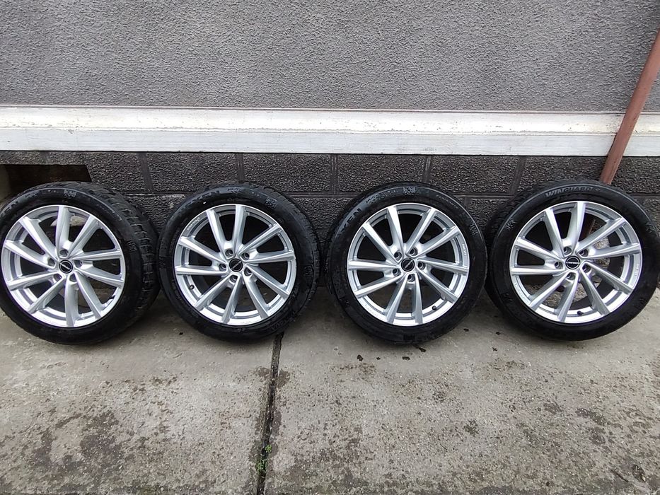 Vând Set Jante Aliaj Borbet 5x112 + Cauciucuri 225/50/R18 Nexen M+S