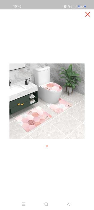 Новые коврики для ванны и туалета