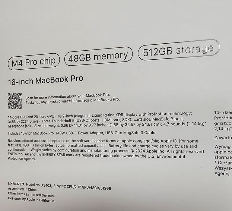 Apple MacBook Pro 16 M4Pro