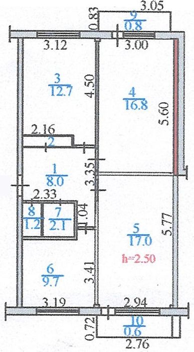 Продам 3-х комнатную квартиру
