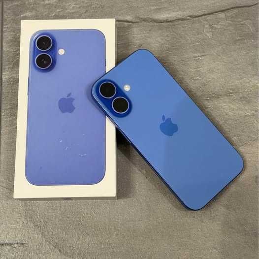 Чисто Нов Apple iPhone 16 128GB Ultramarine Синьо Отключен 100% Батерия 20 Цикъла