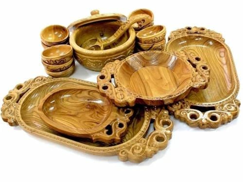 Астау той табақ ет табақ ағаш табақ астау набор