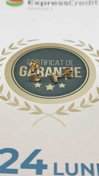 Cercei aur 14k 1.04g [AG24 Harlau B.45650.1]  Garantie 2 ani!