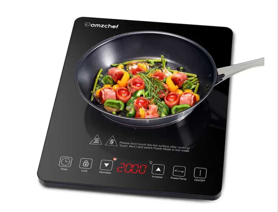 Plită cu inducție AMZCHEF 2000W, o zona, slim, ca noua