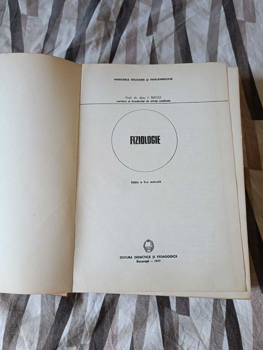 Tratate Medicină - Fiziologie, Prof. Dr. Doc. I. Baciu  1977