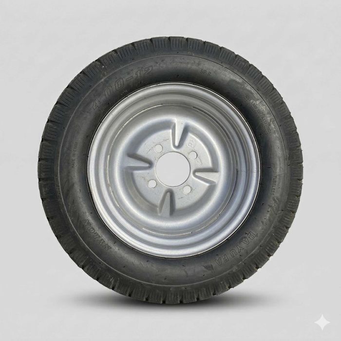 Roată Completă Triciclu Electric 4.00-12, 8 PR, Suporta 335 kg, Nylon