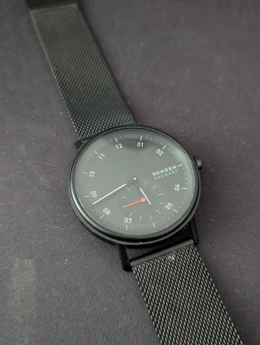 Черен мъжки часовник Skagen