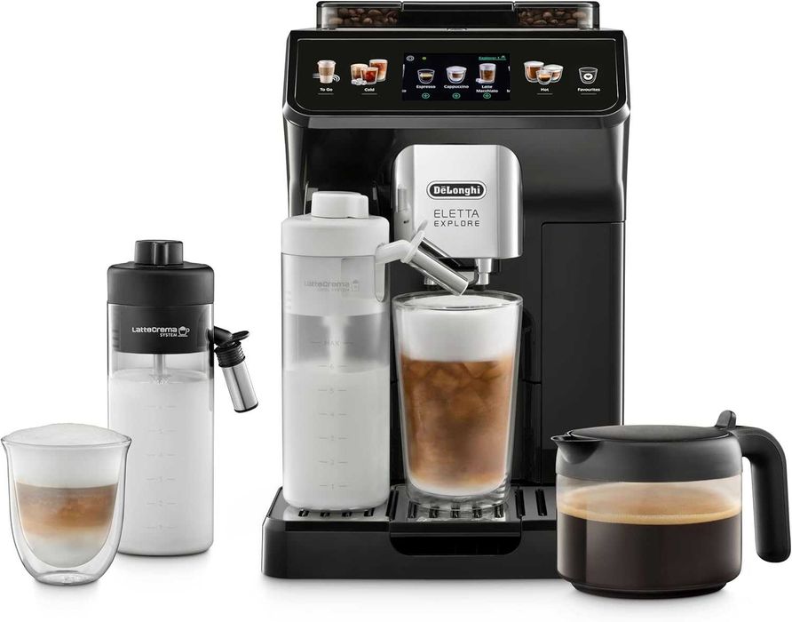 Кафеавтомат DELONGHI ELETTA ЕXPLORE ECAM450.65.G LATTECREMA HOT TECHNOLOGY 1800.00 ml АВТОМАТИЧНА КАПУЧИНО СИСТЕМА 19.00 bar, ОПЦИЯ ЗА МЛЯНО КАФЕ