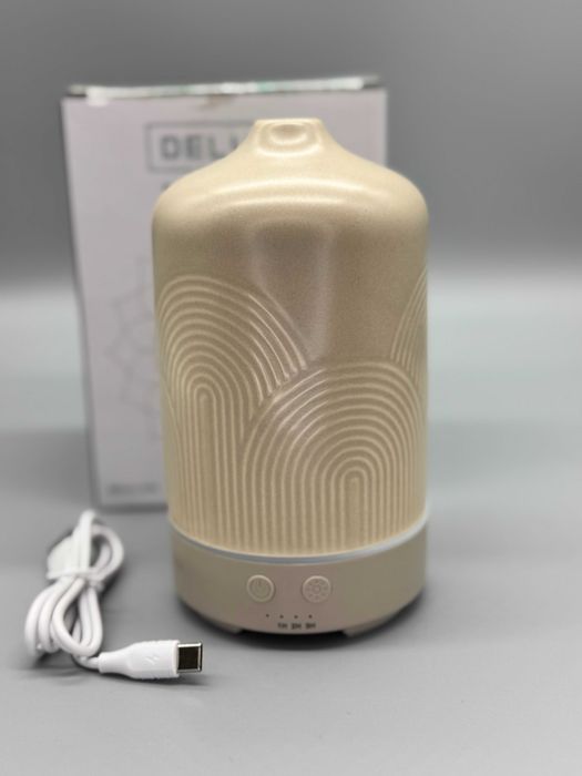 Керамичен арома дифузер Deluxa Ceramic Diffuser 150 мл с многоцветна светлина