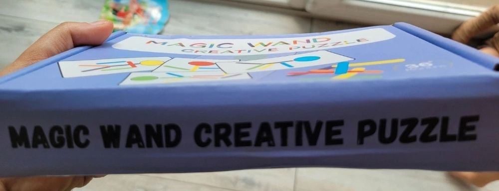 Set de bețișoare din lemn pentru puzzle creativ