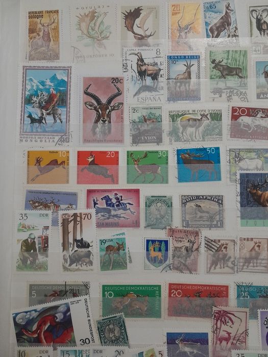Timbre animale, păsări, fluturi  din mai multe țări