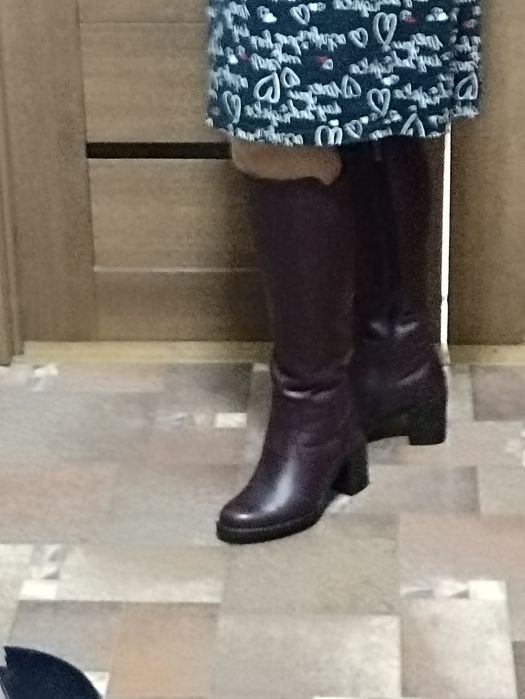 Сапоги зимние кожаные