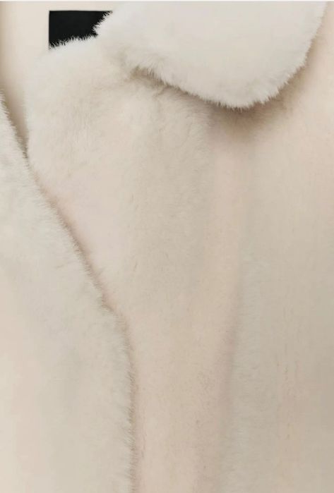 Zara Зара палто с косъм, пухено палто, faux fur coat, чисто ново с етикет и кутия!
