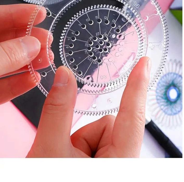 Set 22 de piese pentru desen, Jucărie educativă caleidoscop, colorare